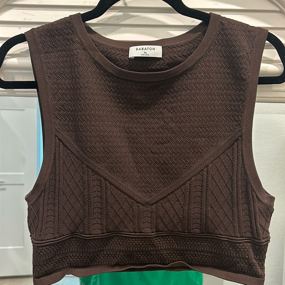 ARITZIA Crochet High Neck Crop Top